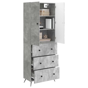 Szekrény szett 2 pcs betonszürke 66 x 34,5 x 90 cm szerelt fa