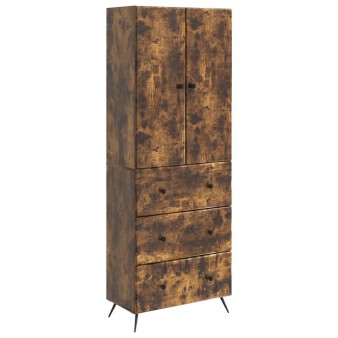 Szekrény szett 2 pcs füstös tölgy 66 x 34,5 x 90 cm szerelt fa