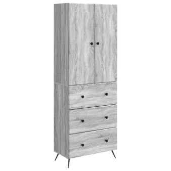Szekrény szett 2 pcs szürke sonoma 66 x 34,5 x 90 cm szerelt fa