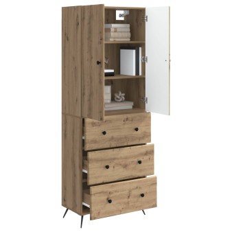Szekrény szett 2 pcs kézműves tölgy 66 x 34,5 x 90 cm