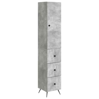 Szekrény szett 2 pcs betonszürke 34,5 x 34,5 x 90 cm szerelt fa