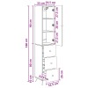Szekrény szett 2 pcs magasfényű fehér 34,5 x 34,5 x 90 cm