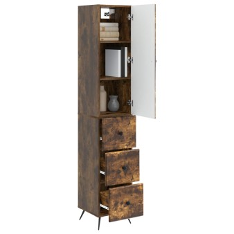 Szekrény szett 2 pcs füstös tölgy 34,5 x 34,5 x 90 cm
