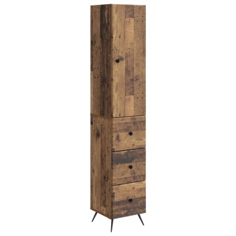 Szekrény szett 2 pcs antik fa 34,5 x 34,5 x 90 cm szerelt fa
