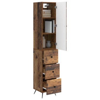 Szekrény szett 2 pcs antik fa 34,5 x 34,5 x 90 cm szerelt fa