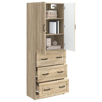 Szekrény szett 2 pcs sonoma tölgy 66 x 34,5 x 87 cm szerelt fa