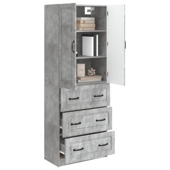 Szekrény szett 2 pcs betonszürke 66 x 34,5 x 87 cm szerelt fa