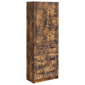 Szekrény szett 2 pcs füstös tölgy 66 x 34,5 x 87 cm szerelt fa