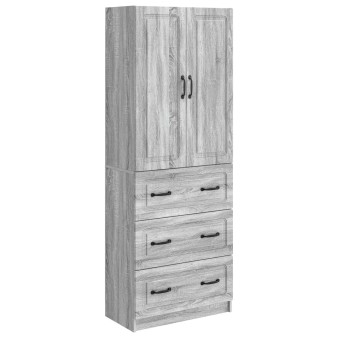 Szekrény szett 2 pcs szürke sonoma 66 x 34,5 x 87 cm szerelt fa