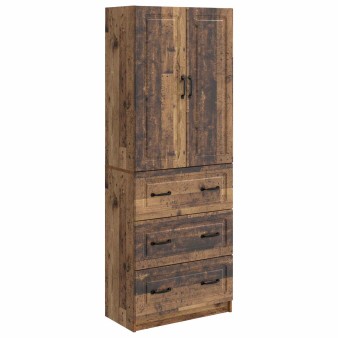 Szekrény szett 2 pcs antik fa 66 x 34,5 x 87 cm szerelt fa