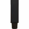Kerti pad párnával fekete 117 x 54 x 74.5 cm polirattan