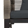 Kerti pad szürke és sötétszürke 117 x 54 x 74.5 cm polirattan