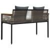Kerti pad szürke és sötétszürke 117 x 54 x 74.5 cm polirattan