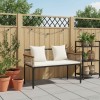 Kerti pad beige és krémszínű 117 x 54 x 74.5 cm polirattan