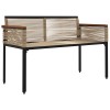 Kerti pad beige és krémszínű 117 x 54 x 74.5 cm polirattan