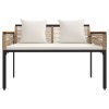 Kerti pad beige és krémszínű 117 x 54 x 74.5 cm polirattan