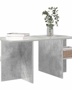 Dohányzóasztal betonszürke 87 x 50 x 45 cm mérnöki fa