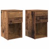 Ágyat tartó szekrény 2 db antik fa 29 x 31,5 x 49 cm szerelt fa