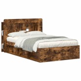 Fejhajtó szekrény tárolóval füstös tölgy mérnöki fa