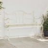 Kerti pad 2-ülőhelyek száma 114 x 56,5 x 90 cm acél antik fehér