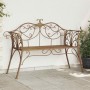Kerti pad 2-ülőhelyek száma 130 x 47 x 90 cm acél antik barna
