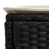 Kerti lábtartó 2 darab fekete és krém 38 x 38 x 45 cm pe rattan