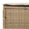 Kerti lábtartó 2 darab beige és krém 38 x 38 x 45 cm pe rattan