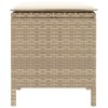 Kerti lábtartó 2 darab beige és krém 38 x 38 x 45 cm pe rattan