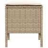 Kerti lábtartó 2 darab beige és krém 38 x 38 x 45 cm pe rattan