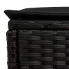 Kerti lábtartó párnával fekete 80 x 38 x 45 cm pe rattan