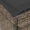 Kerti lábtartó szürke és sötétszürke 80 x 38 x 45 cm pe rattan