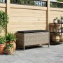 Kerti lábtartó szürke és sötétszürke 80 x 38 x 45 cm pe rattan