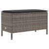 Kerti lábtartó szürke és sötétszürke 80 x 38 x 45 cm pe rattan