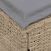 Kerti lábtartó beige és világosszürke 80 x 38 x 42 cm pe rattan