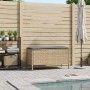 Kerti lábtartó beige és világosszürke 80 x 38 x 42 cm pe rattan