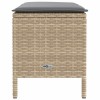 Kerti lábtartó beige és világosszürke 80 x 38 x 42 cm pe rattan