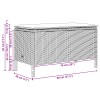 Kerti lábtartó beige és világosszürke 80 x 38 x 42 cm pe rattan