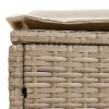 Kerti lábtartó párnával beige és krém 80 x 38 x 42 cm pe rattan