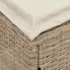 Kerti lábtartó párnával beige és krém 80 x 38 x 42 cm pe rattan
