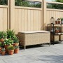 Kerti lábtartó párnával beige és krém 80 x 38 x 42 cm pe rattan