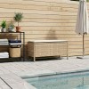 Kerti lábtartó párnával beige és krém 80 x 38 x 42 cm pe rattan
