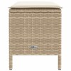 Kerti lábtartó párnával beige és krém 80 x 38 x 42 cm pe rattan
