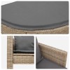 Kerti kanapé párnával 8 pcs beige és világosszürke polirattan