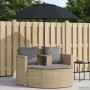 Kerti kanapé párnával 8 pcs beige és világosszürke polirattan