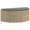 Kerti kanapé párnával 8 pcs beige és világosszürke polirattan