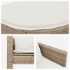 Kerti kanapé párnával 8 pcs beige és krémszínű polirattan