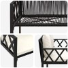 Kültéri padok 2 -seater 116 x 56 x 75 cm polirattan