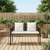 Kültéri padok 2 -seater 116 x 56 x 75 cm polirattan