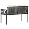Kültéri padok 2 -seater 116 x 56 x 75 cm polirattan
