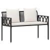 Kültéri padok 2 -seater 116 x 56 x 75 cm polirattan
